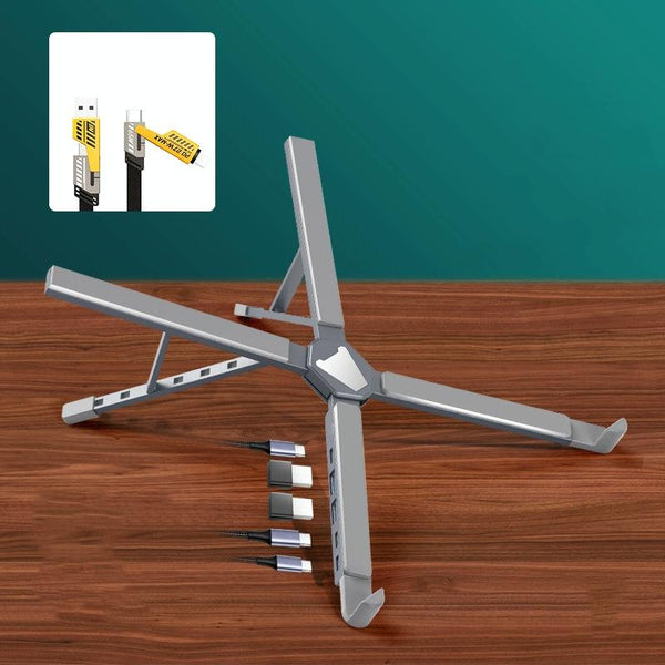 1 Sets Of Versatile Laptop Docking Stand With Enhanced Cooling And Folding Design Gray Stands Holders & Car Mounts