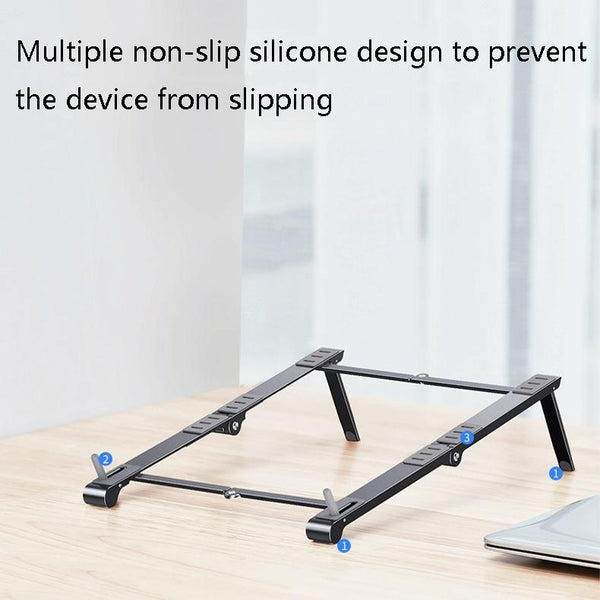 Aluminum Notebook Stand Compact Cooling Bracket Silver Stands Holders & Car Mounts
