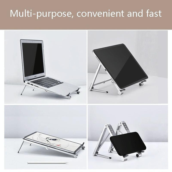 Aluminum Notebook Stand Compact Cooling Bracket Silver Stands Holders & Car Mounts