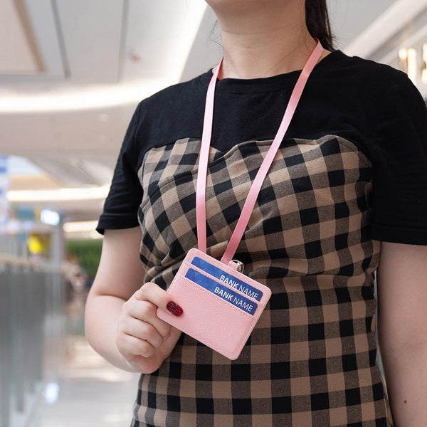 Horizontal Id Card Bag & Lanyard Pink Id & Document Holders