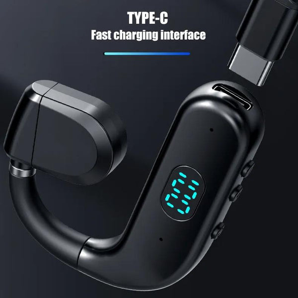 Wireless Bluetooth Headphone With Digital Display Black Midnight Headphones