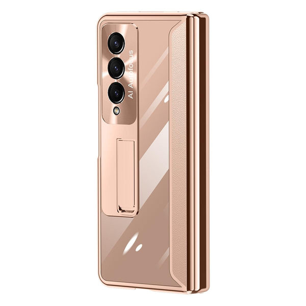 For Samsung Galaxy Z Fold4 5G Full Body Hinge Case Electroplated Gold Cases Covers & Skins