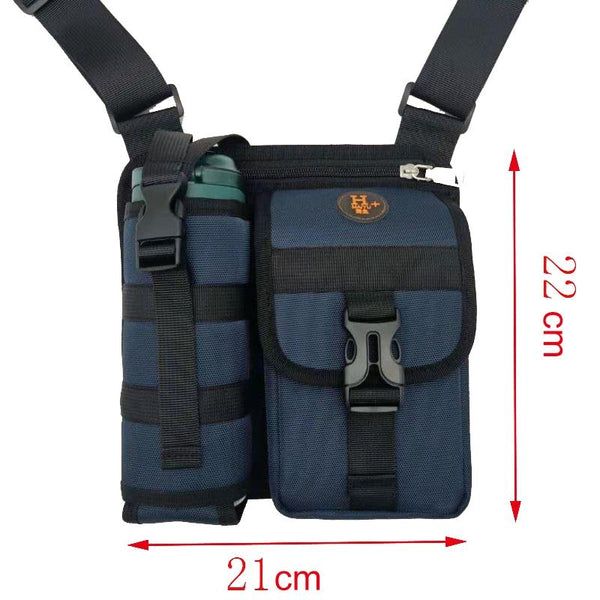 Waterproof Wear Resistant Cross Body Backpack For Outdoor Travel With Single Shoulder Design Black Bags