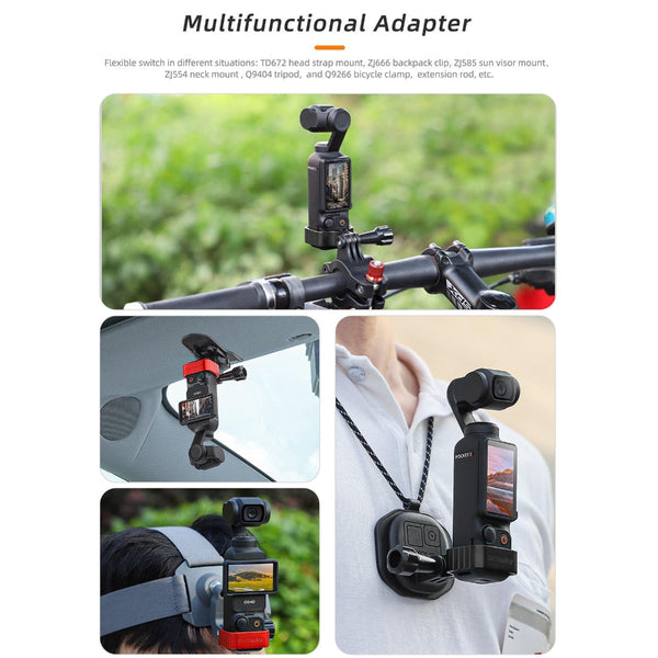 Universal Metal Bracket Adapter For Dji Pocket 3 With Screw_Red Cables & Adapters