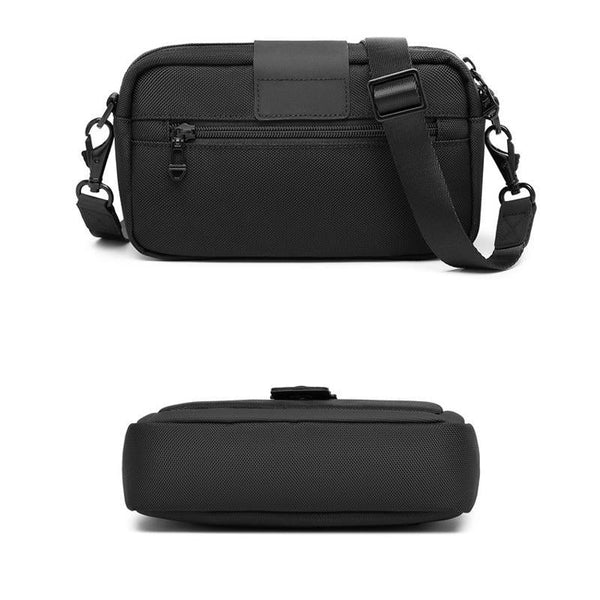Waterproof Mini Crossbody Bag For Men Oxford Cloth Design Grey Bags