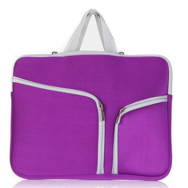 11 Inch Multi Pocket Laptop Liner Bag For Diving Material Purple Laptop Cases & Bags