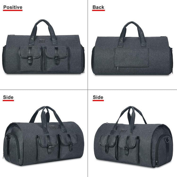 Compact Travel Suit Storage Bag Foldable Black Storage Bags