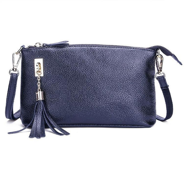 Fringed One Shoulder Bag For Women Large Capacity Casual Navy Blue Women's Bags & Handbags