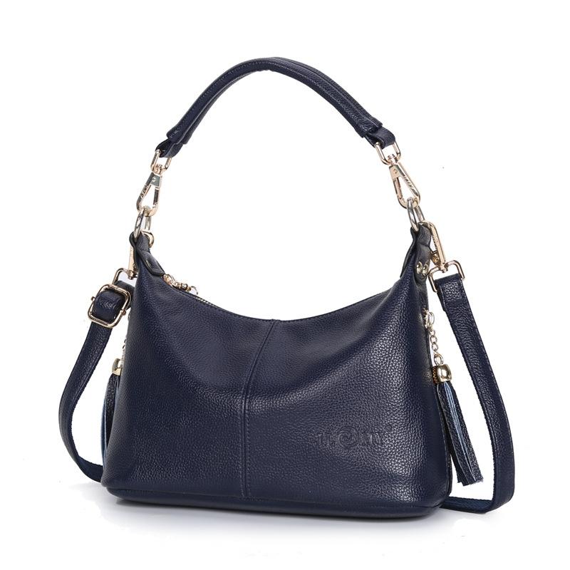 Stylish Middle Aged Women Shoulder Bag Blue Women's Bags & Handbags