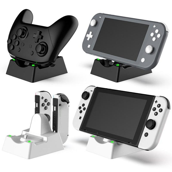 Nintendo Switch / Lite Charging Stand Compact Design Black Mounts & Stands