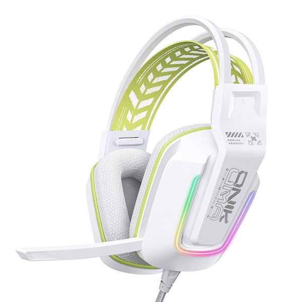 Rgb Gaming Headset With Microphone 2.2M Length White Headsets