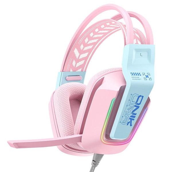 Rgb Gaming Headset With Microphone 2.2M Length White Headsets