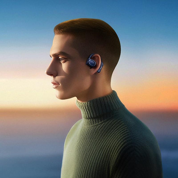 Crystal Air Conduction Bluetooth Earphones Openbuds Ows Navy Earbuds