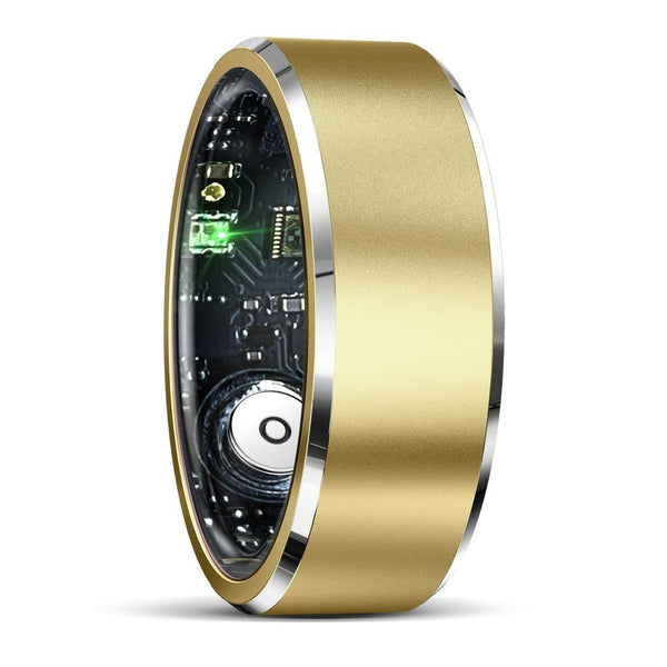 Smart Ring For Health Monitoring & Multiple Sports Modes R5 Size 8 Gold Activity Trackers