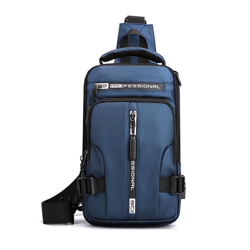 Men Chest Bag Shoulder Messenger Dark Blue Bags