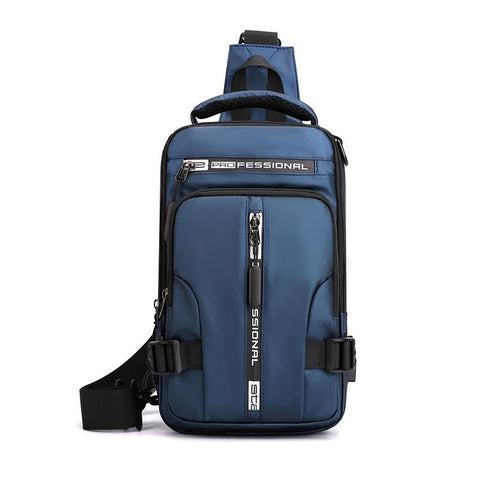 Men Chest Bag Shoulder Messenger Dark Blue Bags