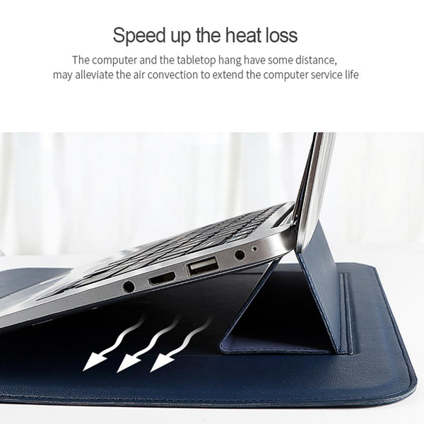 13.3 Inches 13.3 Inch Multifunctional Notebook Liner Bag Pu Material Black Laptop Cases & Bags