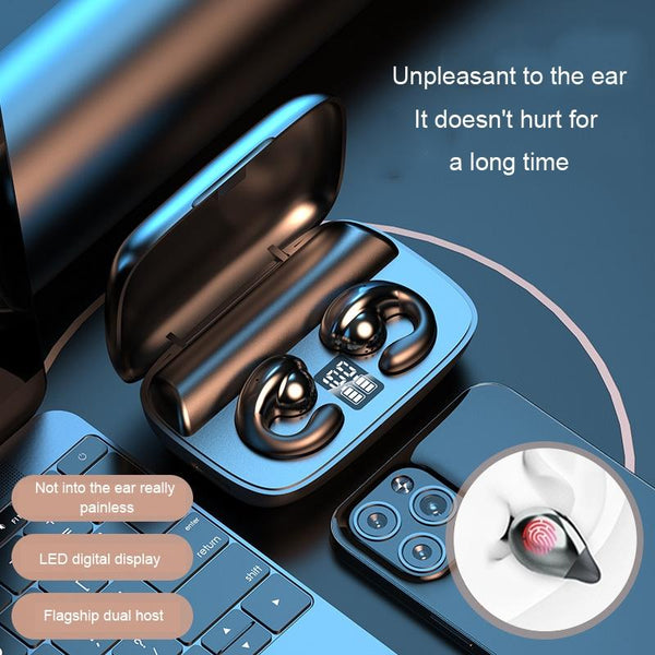 S19 Wireless Ear Clip Noise Reduction Bluetooth Bone Conduction Delay Earphones Earbuds