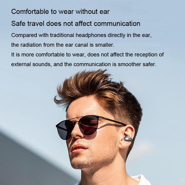 S19 Wireless Ear Clip Noise Reduction Bluetooth Bone Conduction Delay Earphones Earbuds