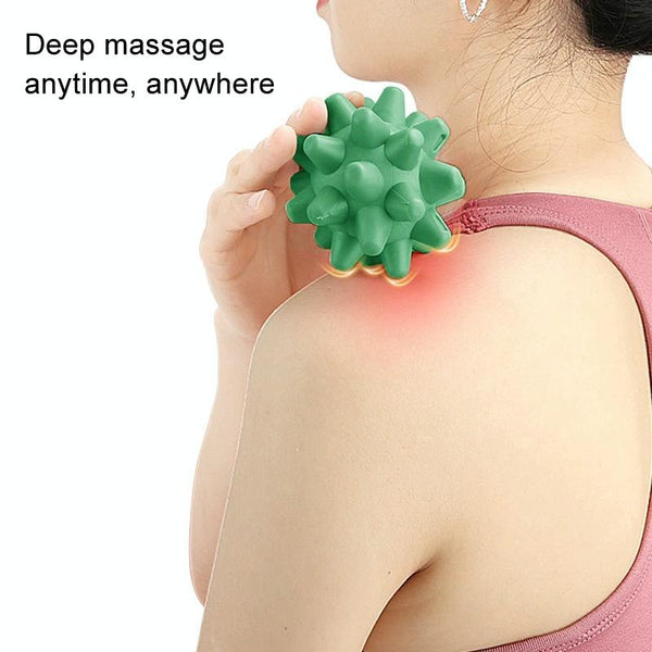 Handheld Hedgehog Massage Ball For Plantar Relaxation And Fitness Green Massagers