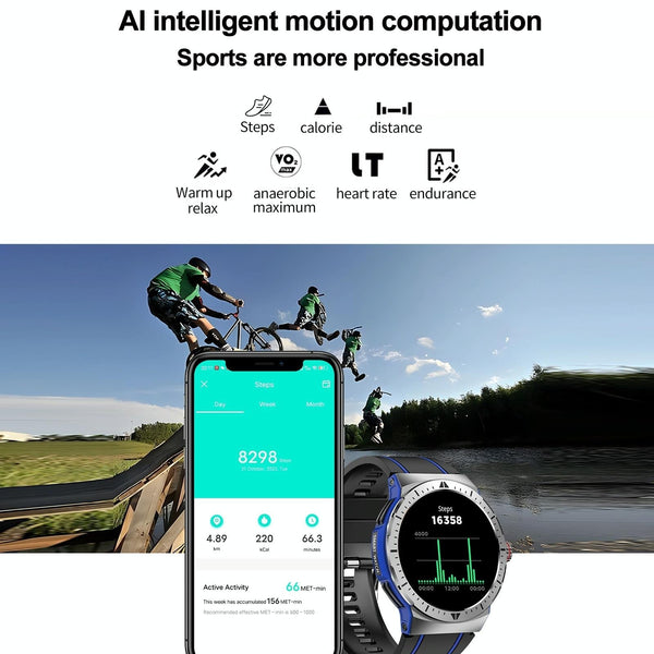 1.43 Inch Bt5.3 Ip68 Sport Smart Watch Support Bluetooth Call / Message Notification Heart Rate Blood Pressure Health Monitor Red Smart Watches