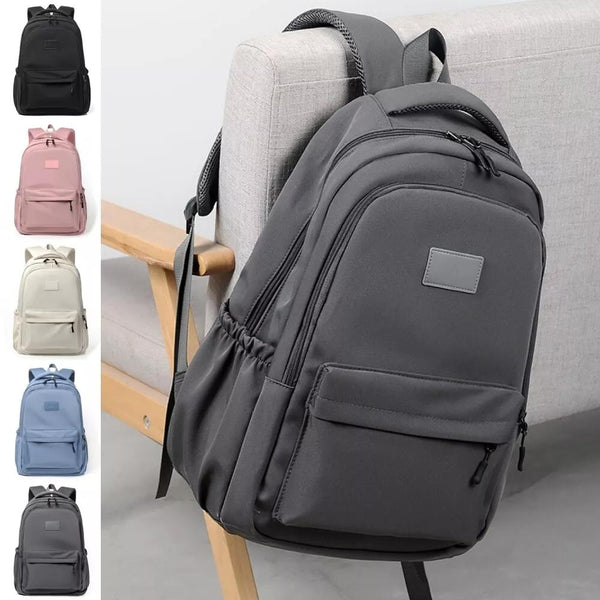 Versatile Solid Backpack For Teens & Adults Gray Backpacks & Bags
