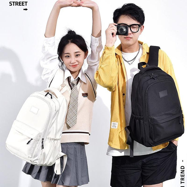 Versatile Solid Backpack For Teens & Adults Gray Backpacks & Bags