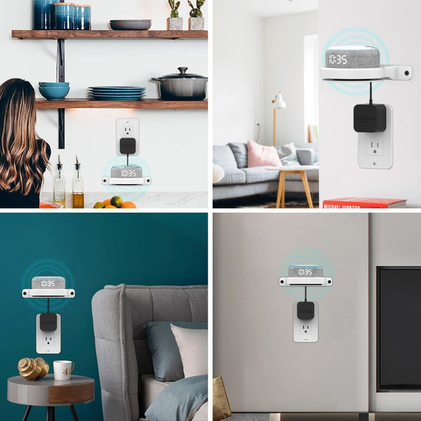 Ahastyle Wall Storage Stand Compact And Versatile Black For Amazon Echo Dot 3/4 Mounts & Holders