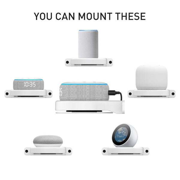 Ahastyle Wall Storage Stand Compact And Versatile Black For Amazon Echo Dot 3/4 Mounts & Holders