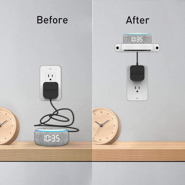 Ahastyle Wall Storage Stand Compact And Versatile Black For Amazon Echo Dot 3/4 Mounts & Holders