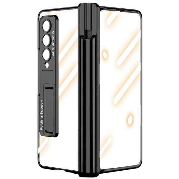 For Samsung Galaxy Z Fold4 5G Shockproof Magnetic Case With Pen Slots Silver Cases Covers & Skins