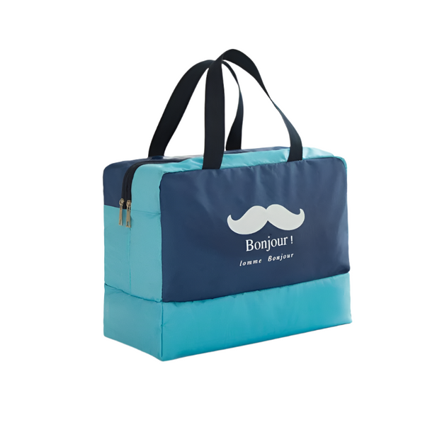 Travel Bag Waterproof Oxford Cloth Navy Blue Beard Other Luggage