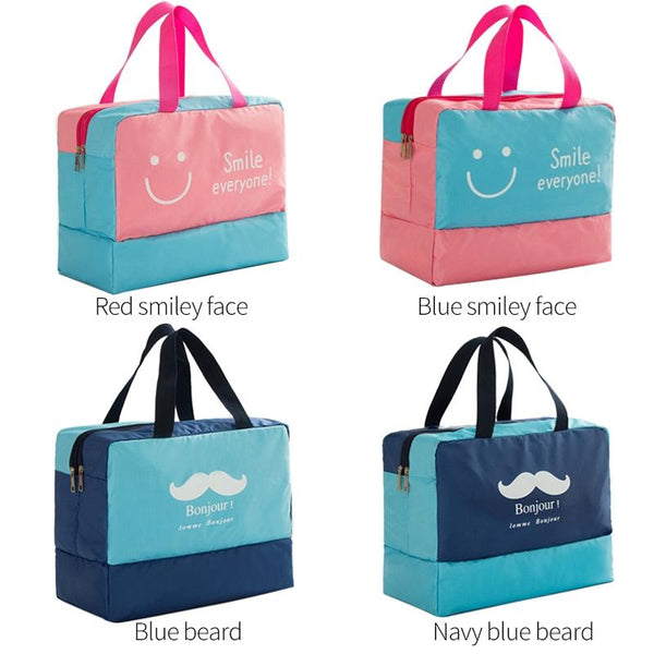 Travel Bag Waterproof Oxford Cloth Navy Blue Beard Other Luggage