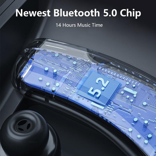 V9s Wireless Earphones With Noise Cancellation And Led Display Blue Single Earbuds