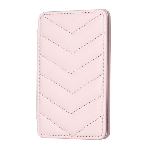 Wave Pattern Card Bag Back Sticker For Mobile Phones Pink Cases Covers & Skins