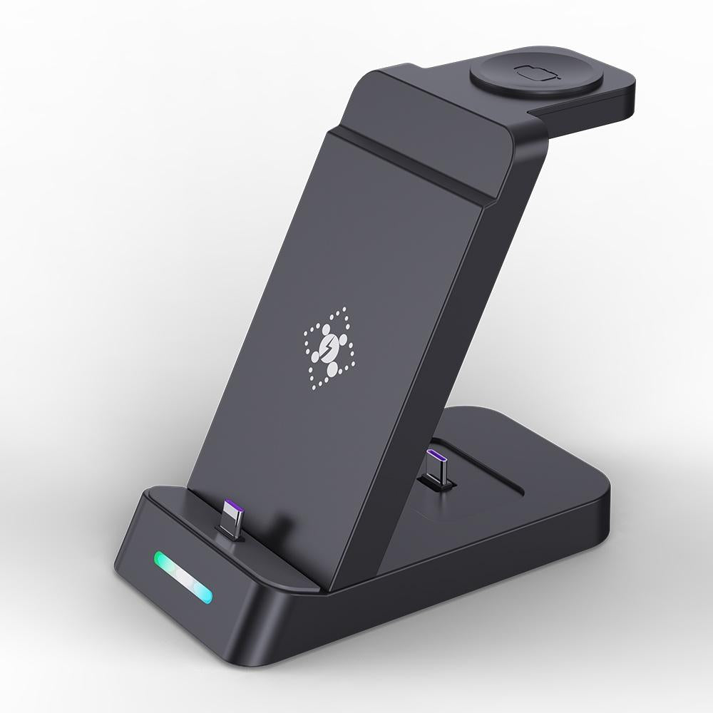 18W 3 In Vertical Charging Stand For Samsung Watch And Galaxy Buds Black Chargers & Docking Stations