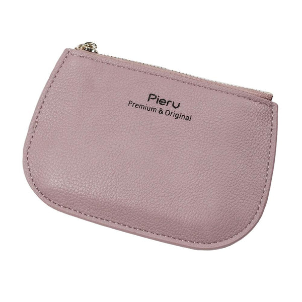 Ultra Thin Zippered Mini Wallet For Women Compact Coin Purse Black Wallets