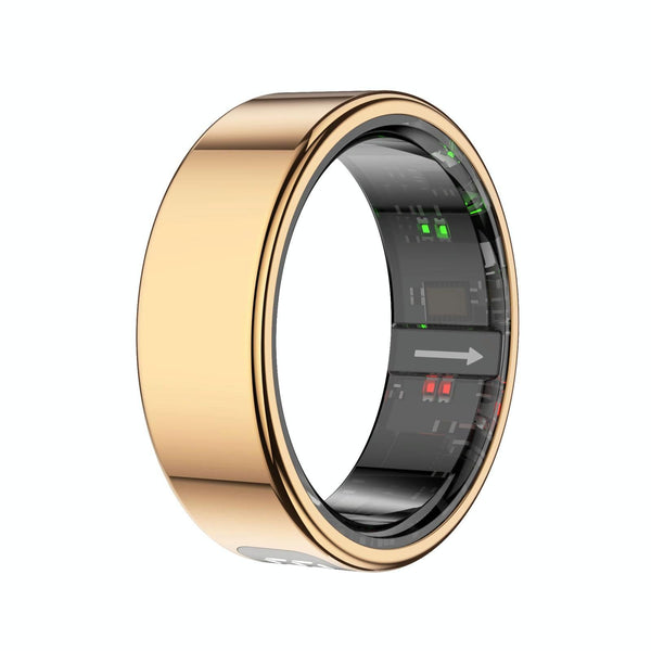 Smart Ring Heart Rate Blood Oxygen Sleep Sports Size 10 Gold Activity Trackers
