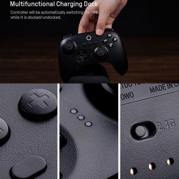 Wireless Gaming Controller For Switch / Pc Tooth Design Black Controllers & Attachments