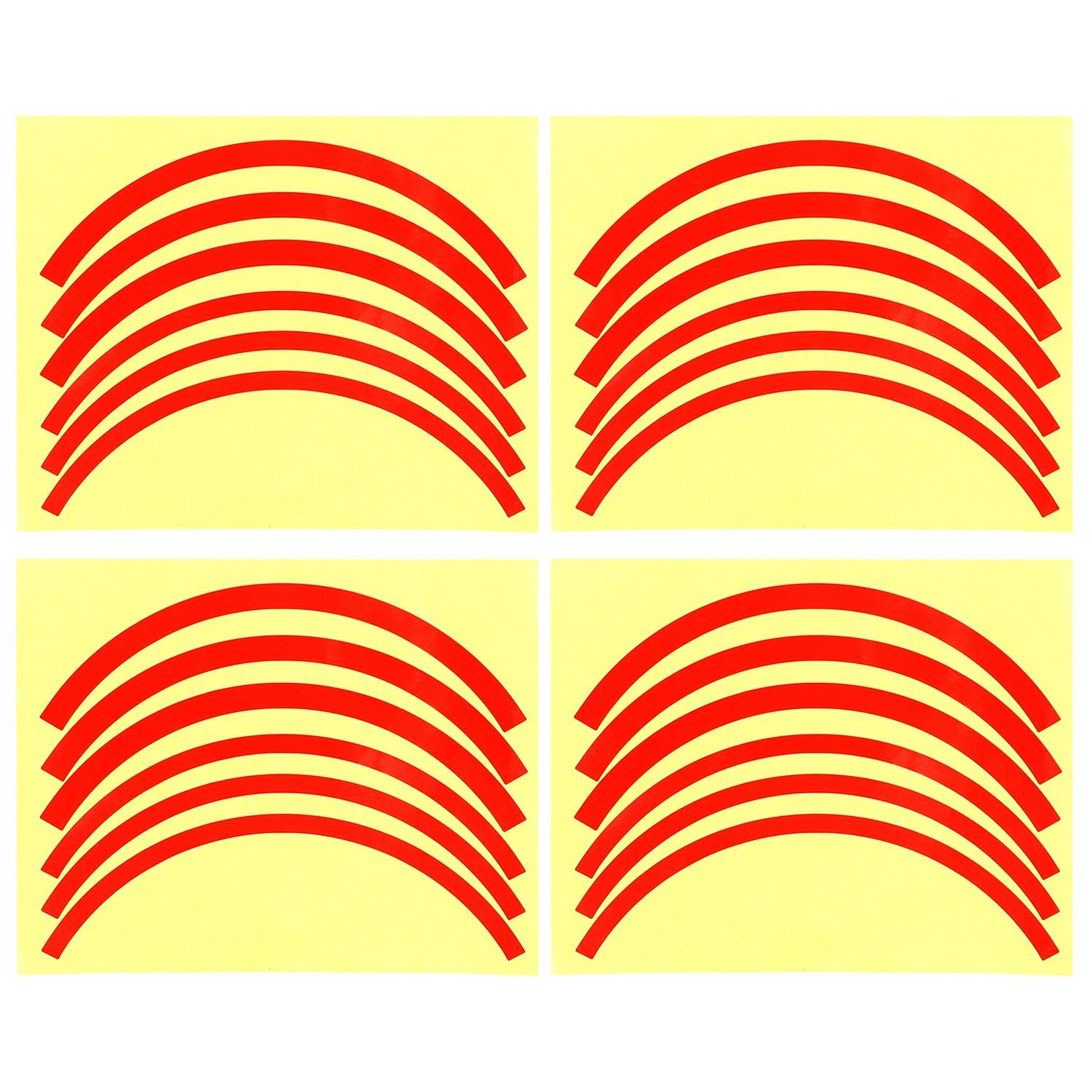 Wheel Hub Sticker Set For Scooter / Bike Electric Vehicle 2 Pcs Red Accessories Parts