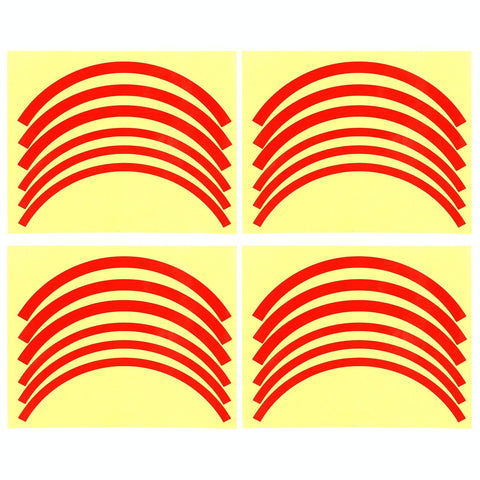 Wheel Hub Sticker Set For Scooter / Bike Electric Vehicle 2 Pcs Red Accessories Parts