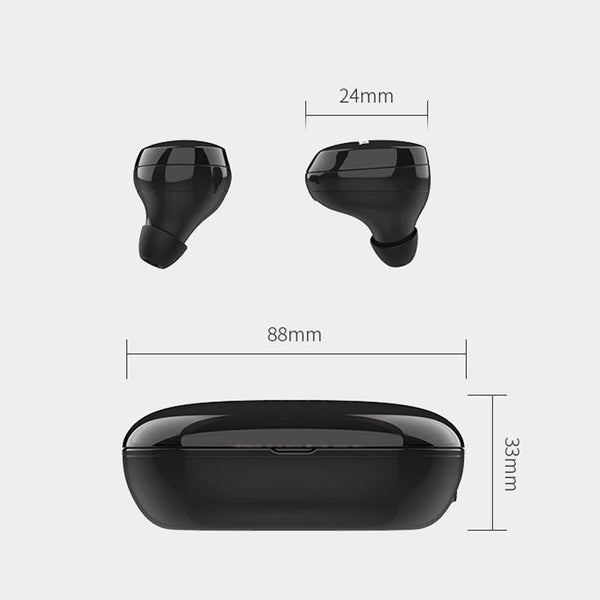 Waterproof Tws Bluetooth Earphones Hd Stereo Sound Red Earbuds