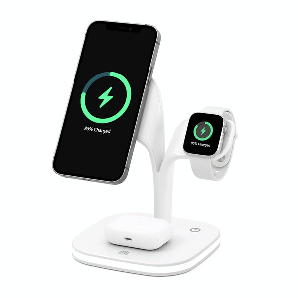 15W In Magnetic Wireless Charger With Stand White Chargers & Cradles