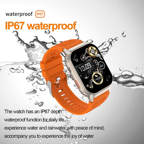 2.01 Inch Waterproof Smart Watch With Bluetooth Call & Health Tracking Black Smart Watches