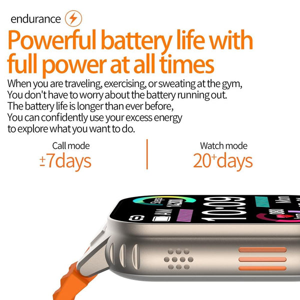 2.01 Inch Waterproof Smart Watch With Bluetooth Call & Health Tracking Black Smart Watches