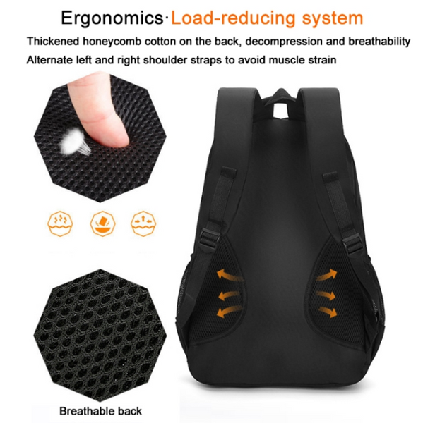 Large Capacity Casual Backpack For Students Black Backpacks & Bags