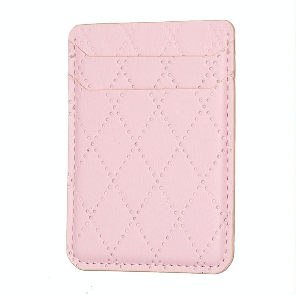Diamond Lattice Card Bag Sticker For Mobile Phones Pink Cases Covers & Skins