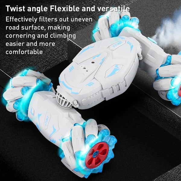 Stunt Car With 2.4G Remote Control Single Rc Torsion Design Blue Rc Model Vehicles