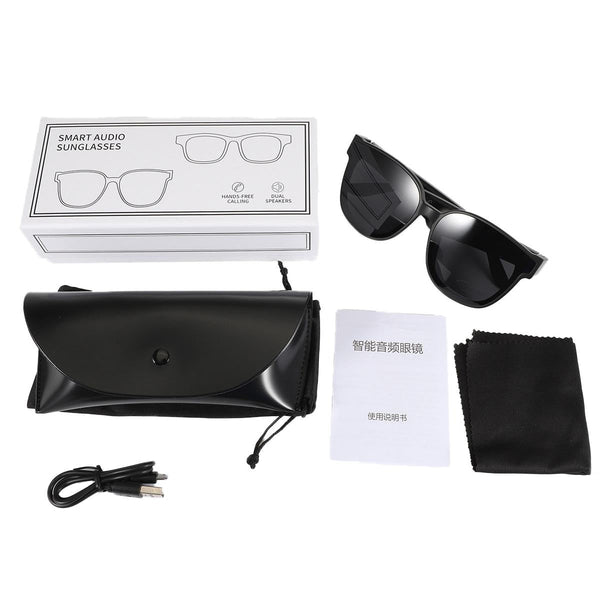 Smart Audio Sunglasses With Bluetooth Earphone A13 Brown Earbuds