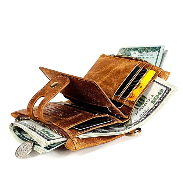 Rfid Leather Mens Wallet With Card Holder Black Wallets